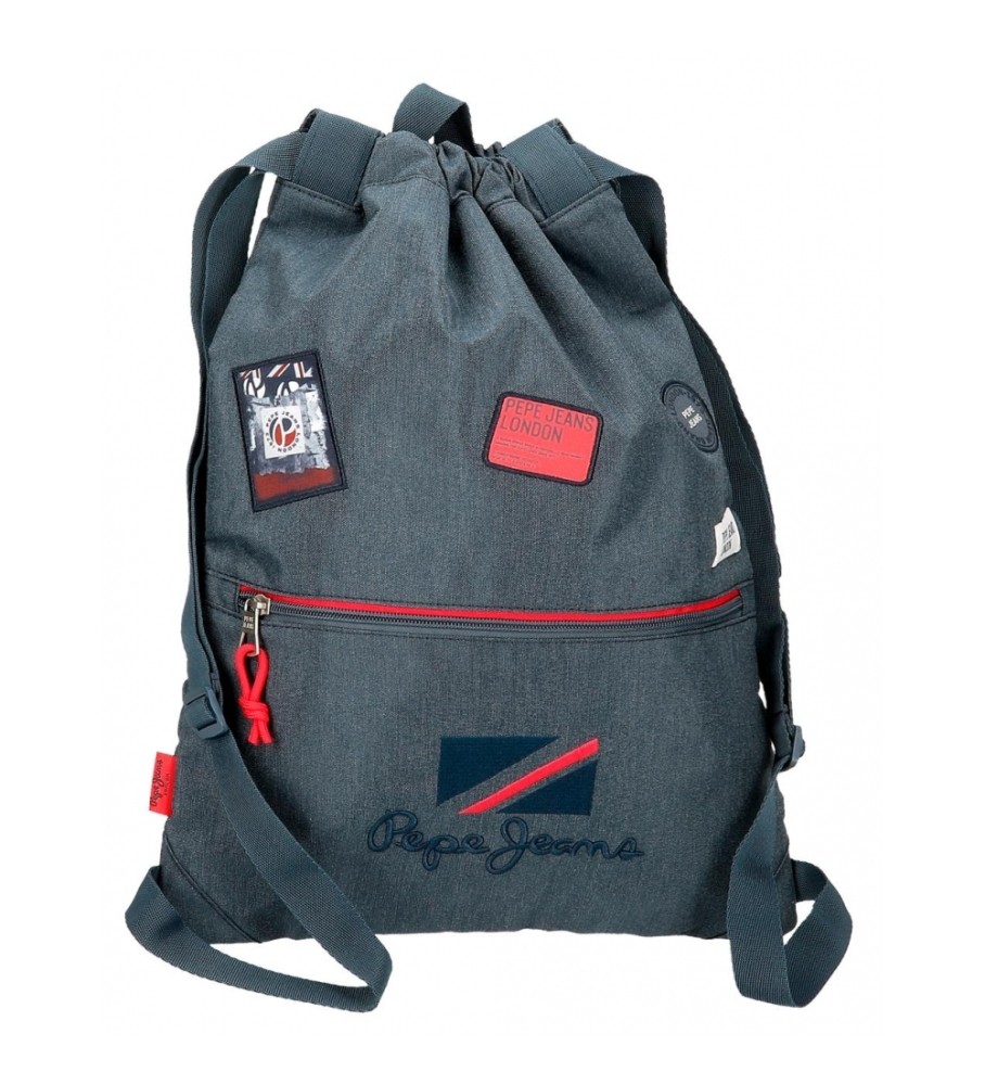 Mochila com cordão Pepe Jeans Kay, cinza