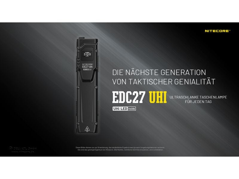 Nitecore Taschenlampe EDC27 UHI 3100 lm Die Taschenlampe für Outdoor-Abenteuer