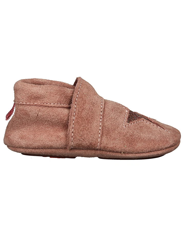 Krabbelschuhe STELLA GLITTER mit Wildleder in rosa