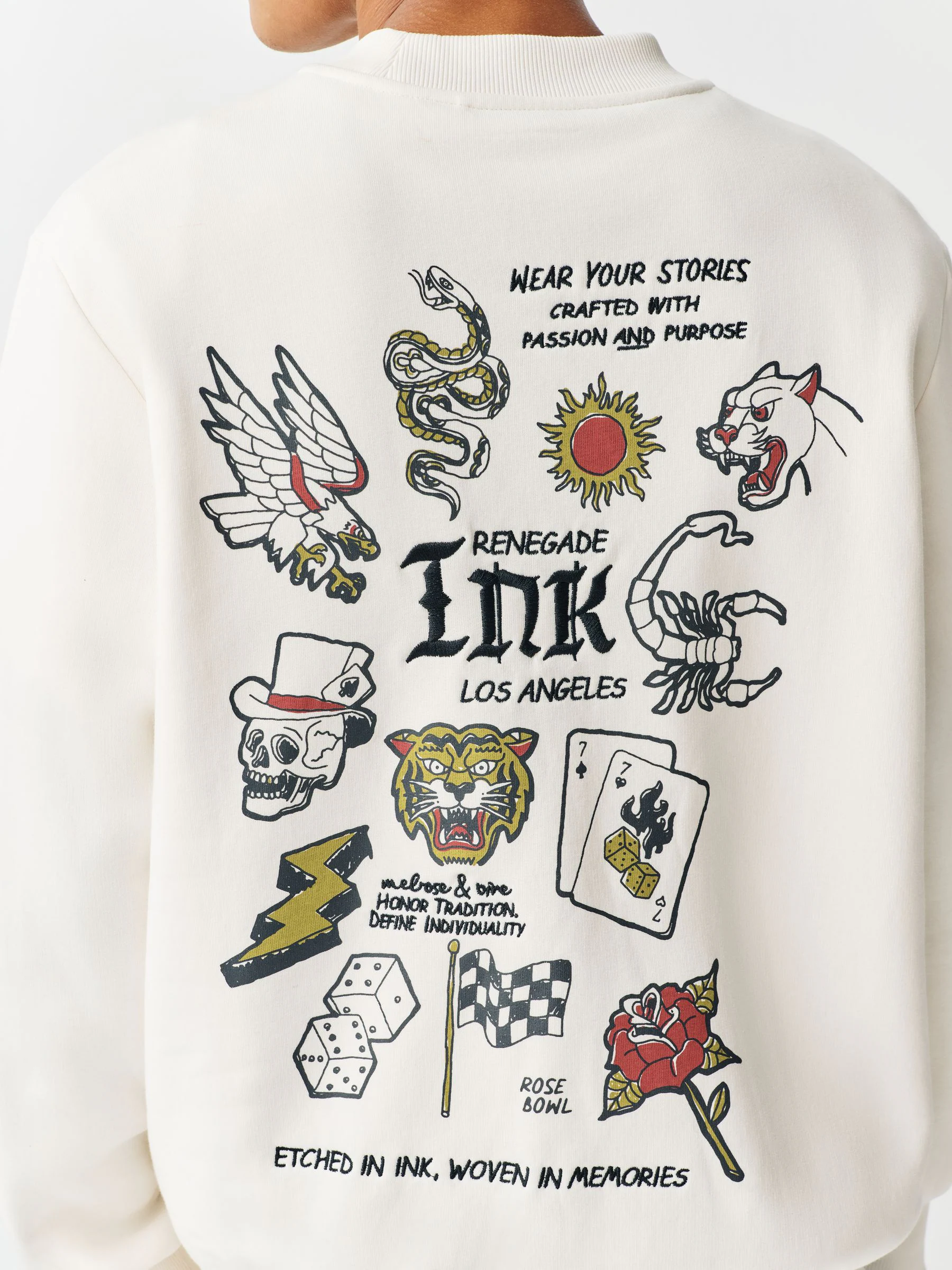 Ecru wit - Cotton Rich Crew Graphic Print Sweatshirt