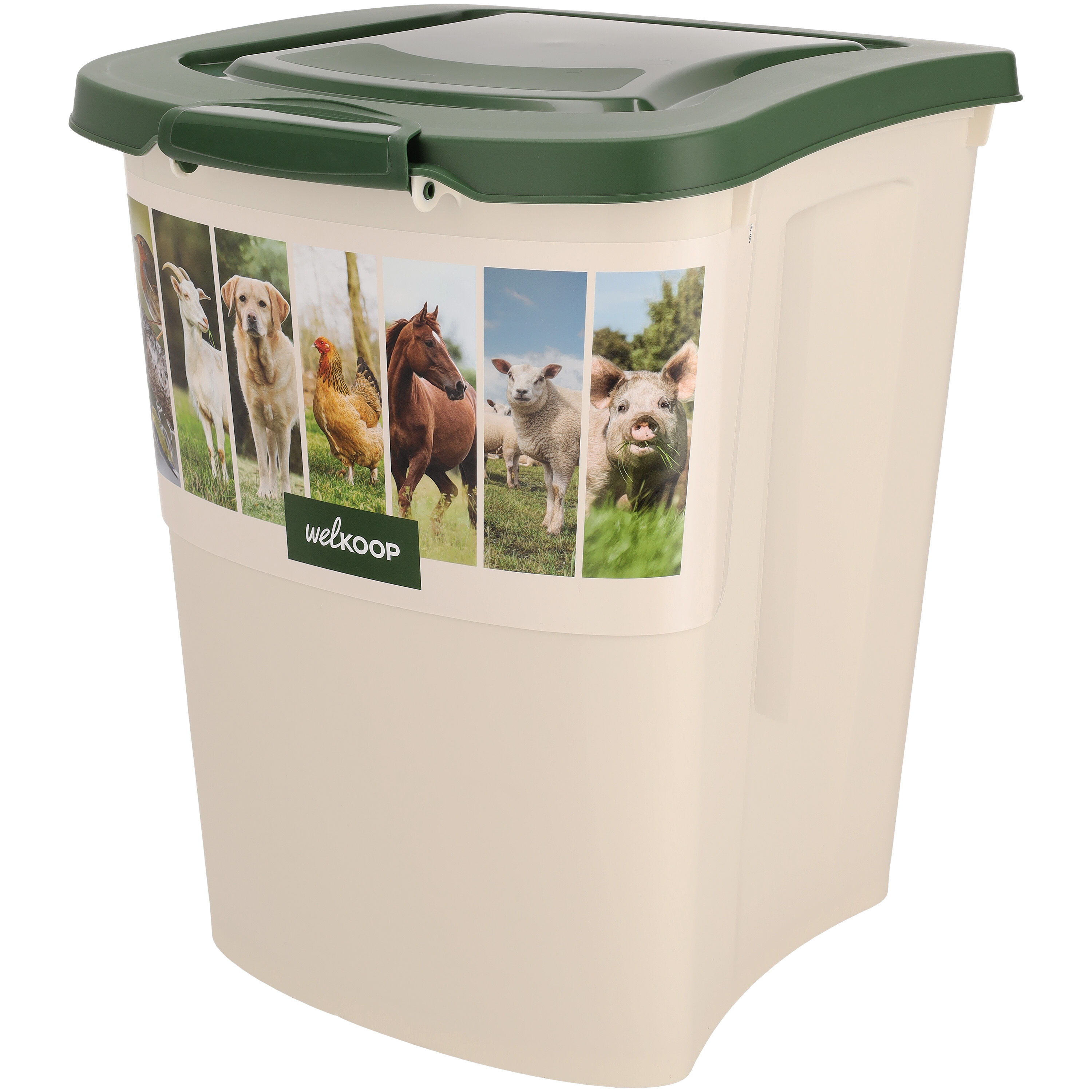 Welkoop - Voerton - 38 Liter - Wit Groen