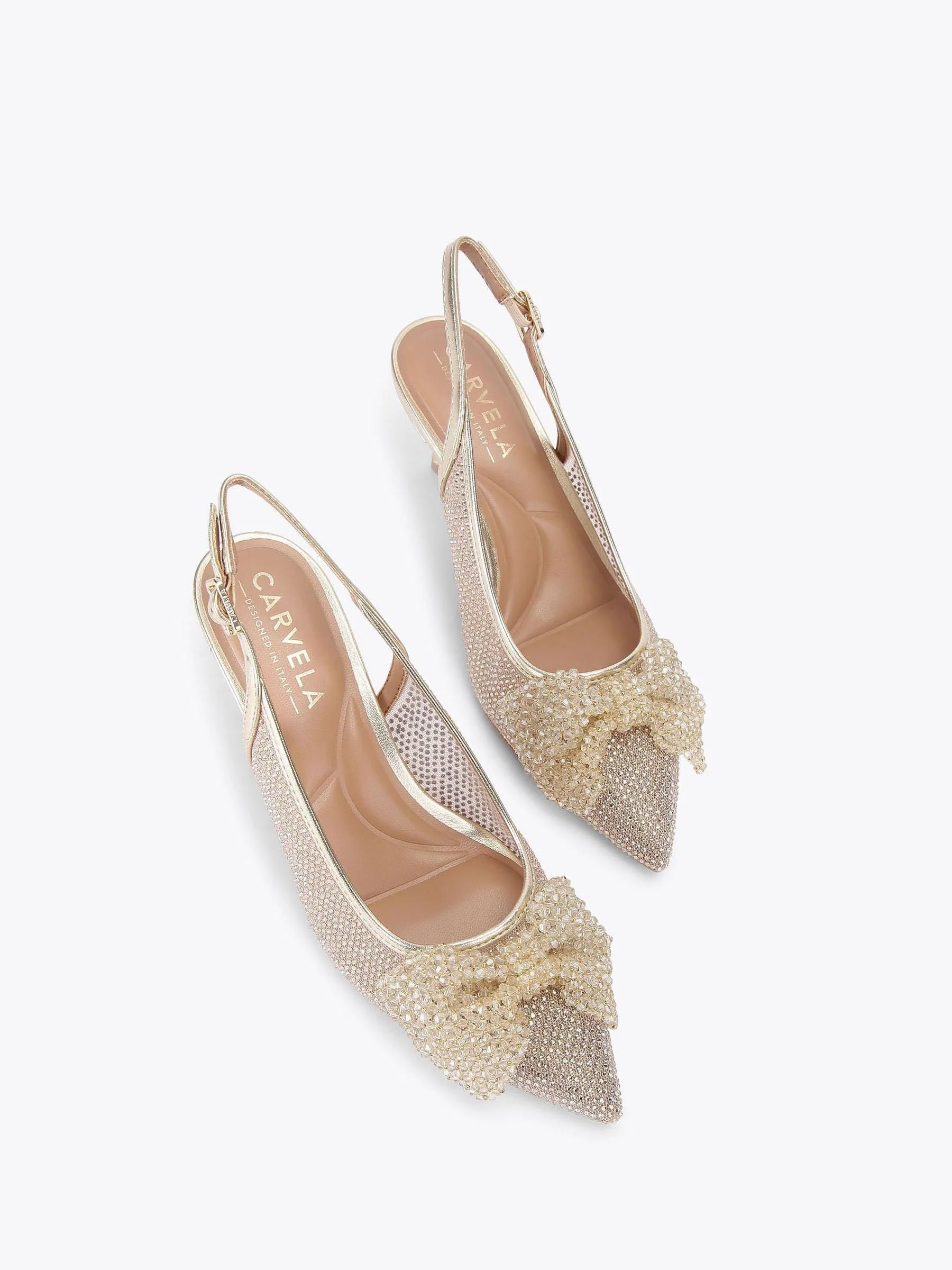 Goud - Carvela Chiara Bow Sling Shoes