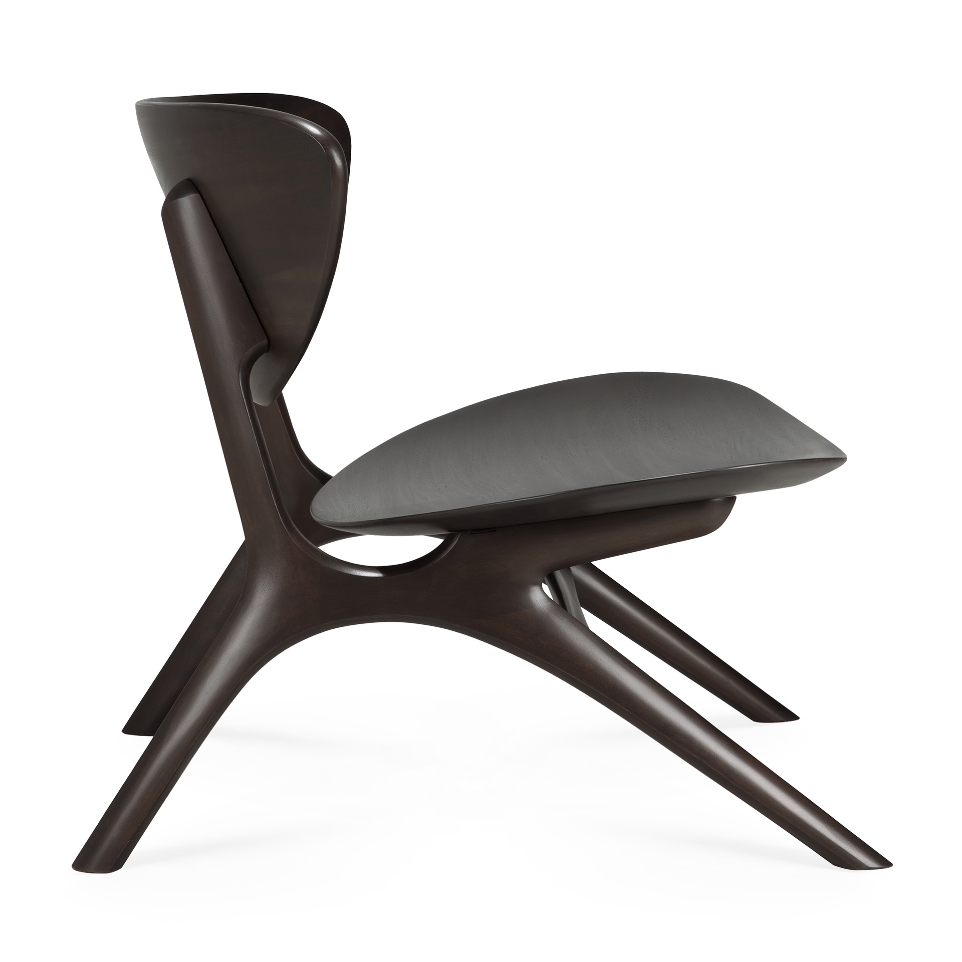 Eye lounge chair - donker mahonie