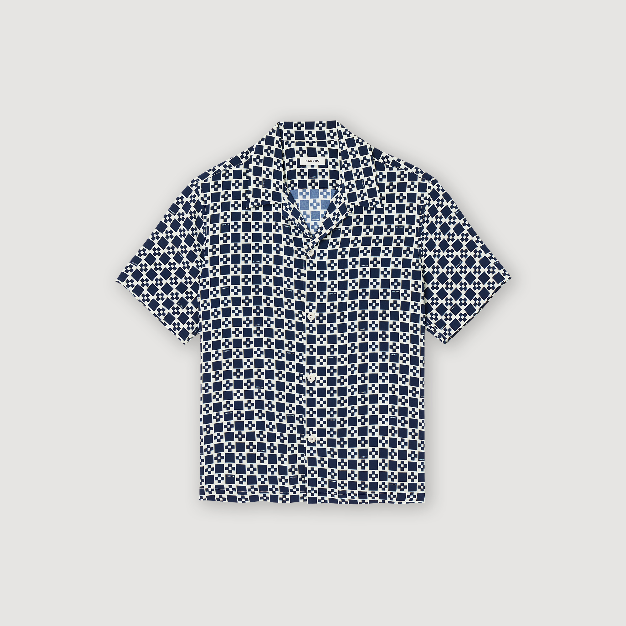 Chemise fluide á manches courtes Homme