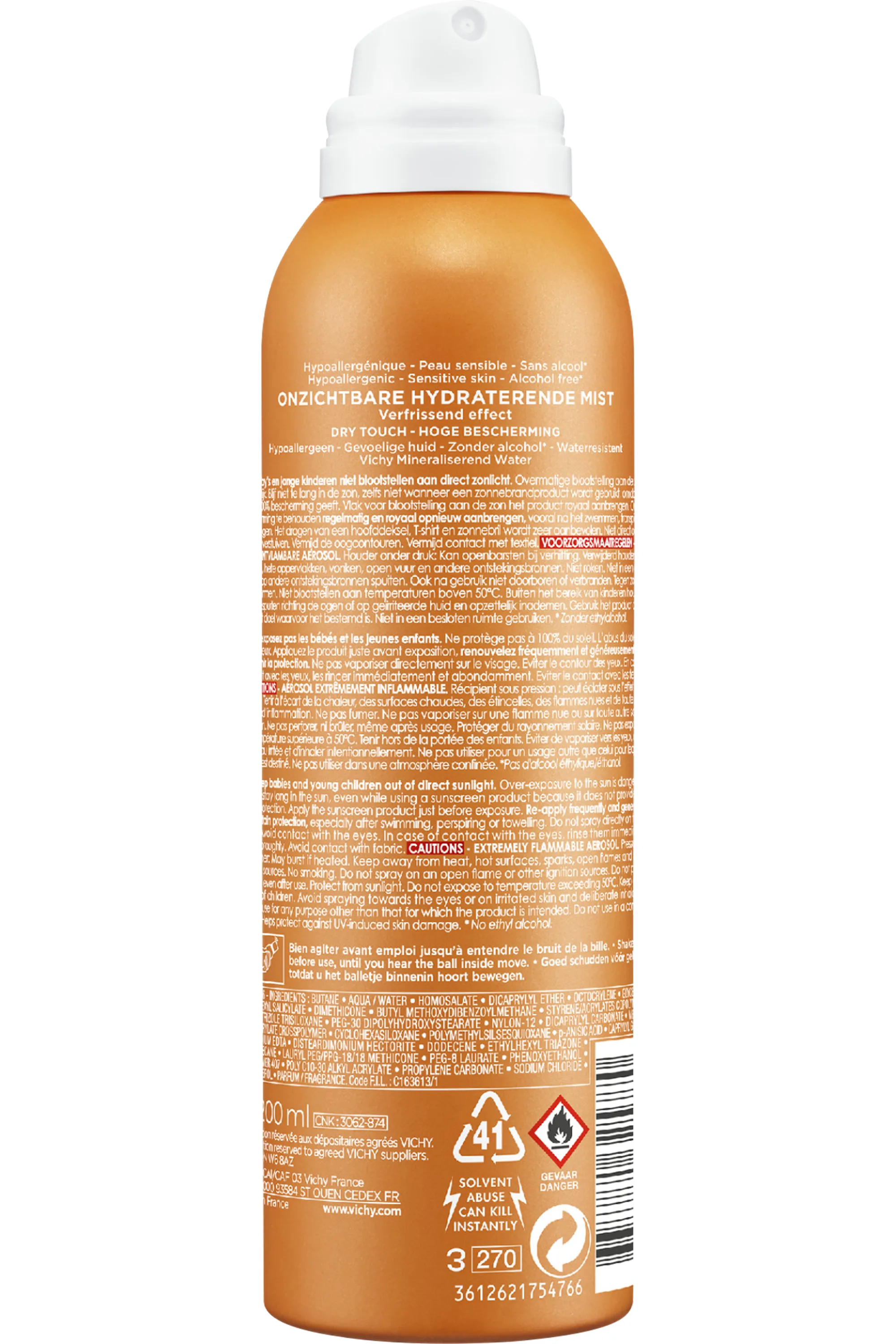 Vichy Brume hydratante invisible SPF50 Idéal Soleil-200.0 ml