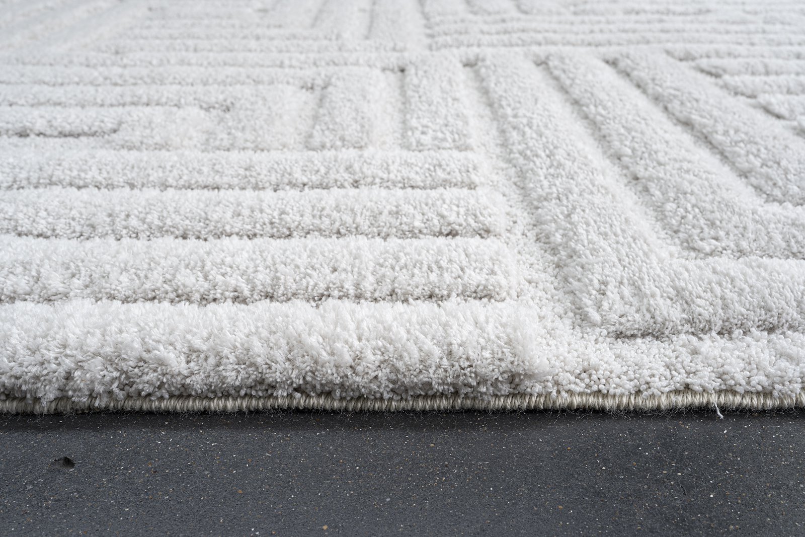 Moreno gulvteppe 200x290 200x290cm hvit 55 % resirkulert polyester/45 % polyester