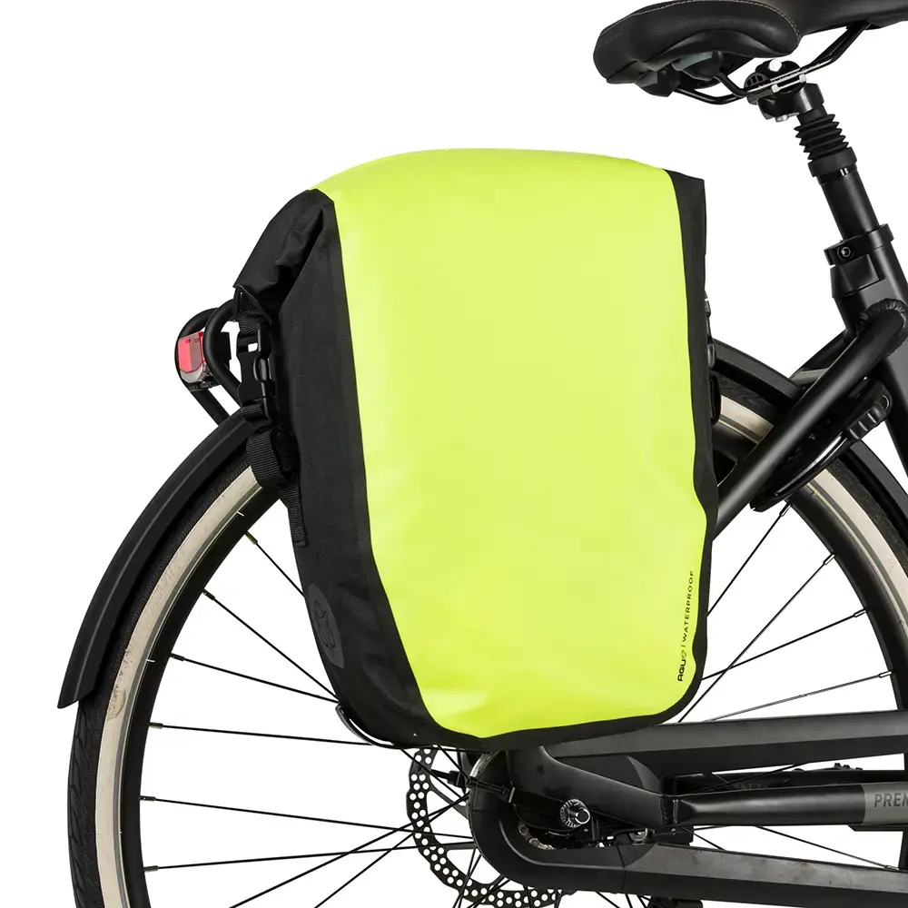 AGU Clean Single Shelter Click'nGo Medium 17L Fietstas Neongeel