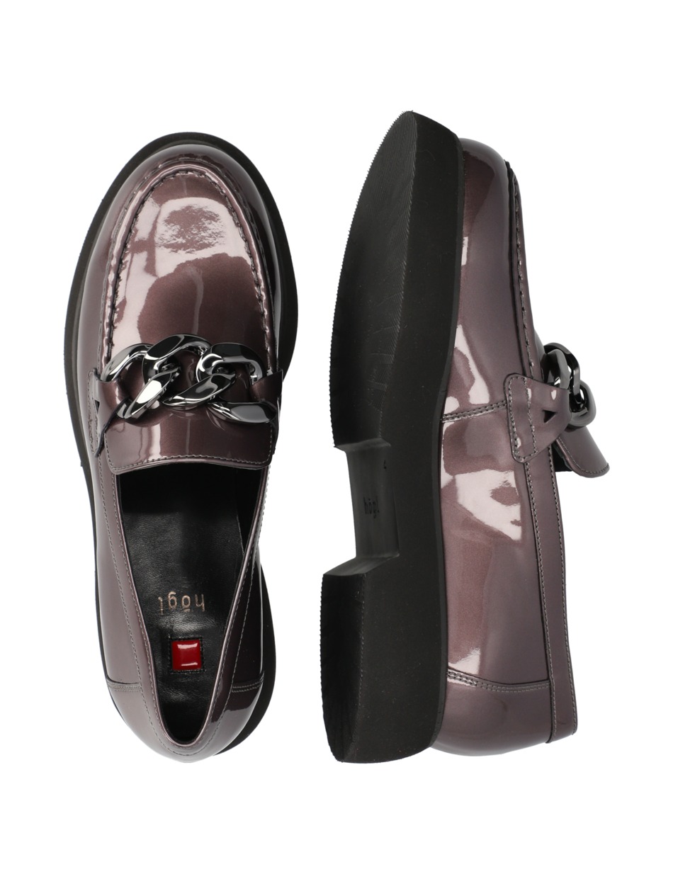 Lackleder Slipper