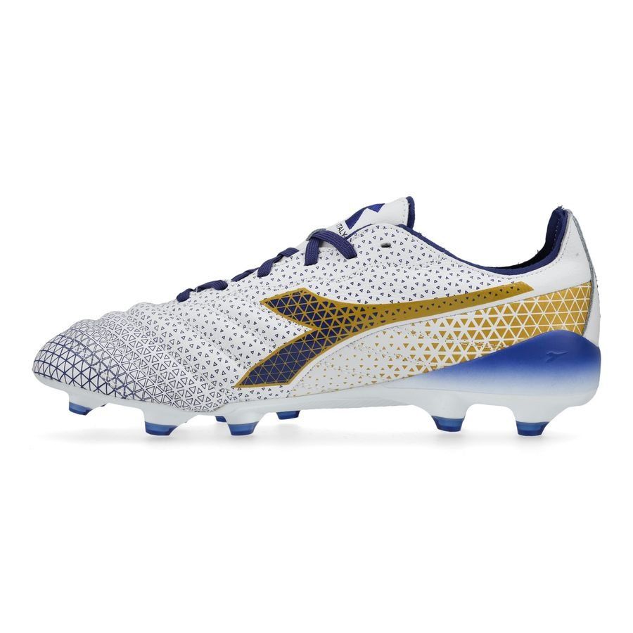 Diadora Brasil Elite Tech GR Italie LPX FG - Blanc/Bleu/Doré