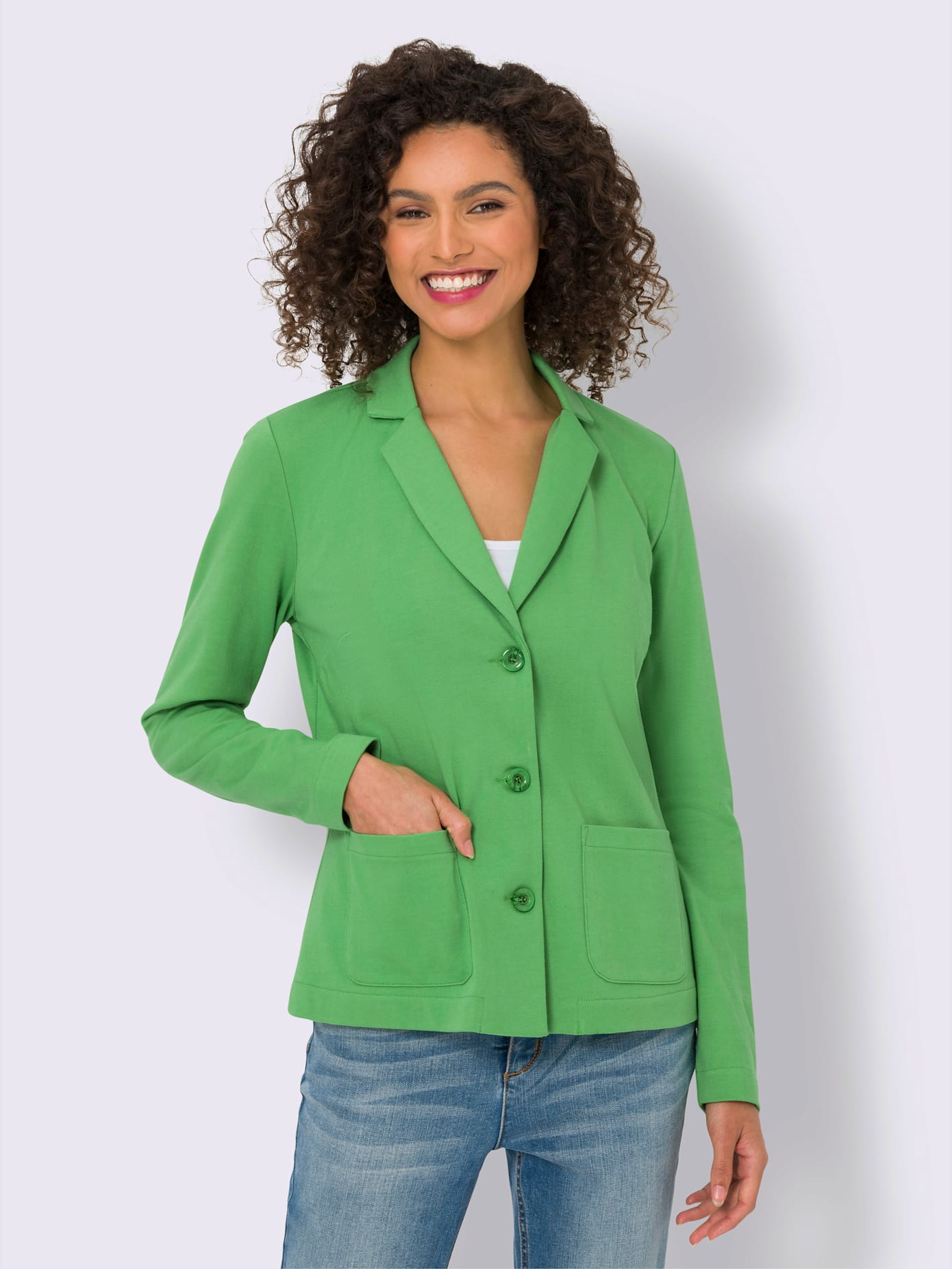 Blazer en jersey coupe sobre pour un look décontracté tendance