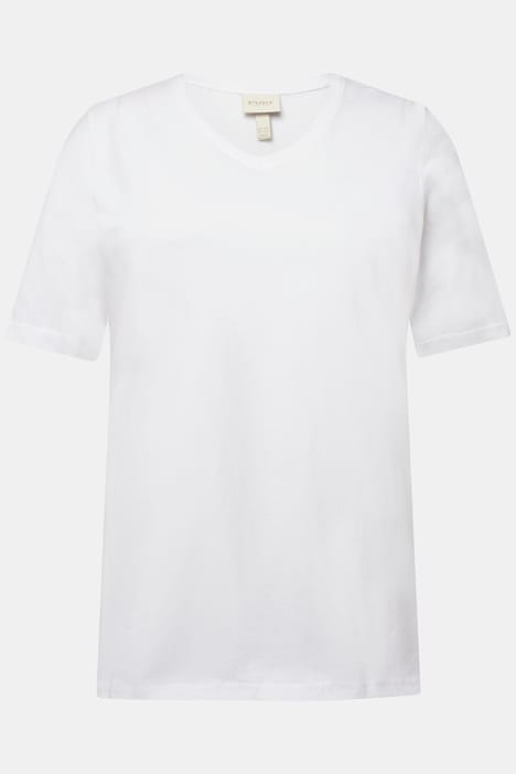 T-Shirts, 2er-Pack, V-Ausschnitt, Halbarm, Biobaumwolle