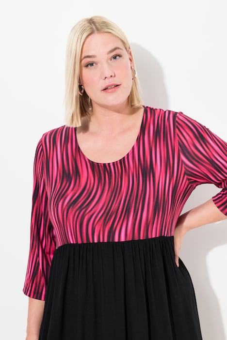 Jerseykleid, A-Linie, Alloverprint