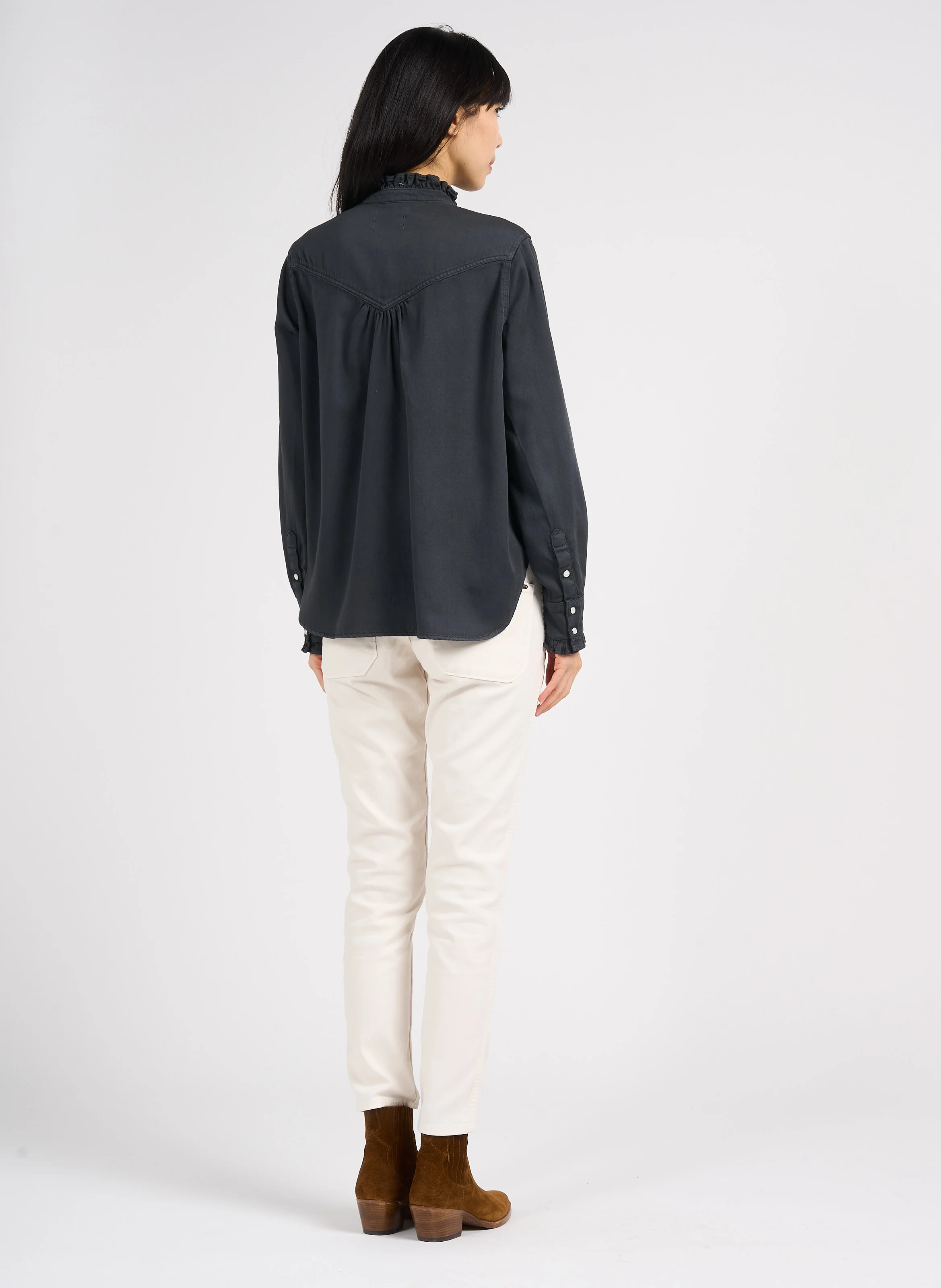 PIERCE - Jean slim en coton mélangé | Blanc