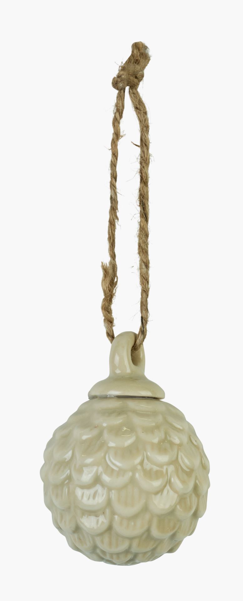 Juletrepynt beige - 3,7x3,7x5 cm