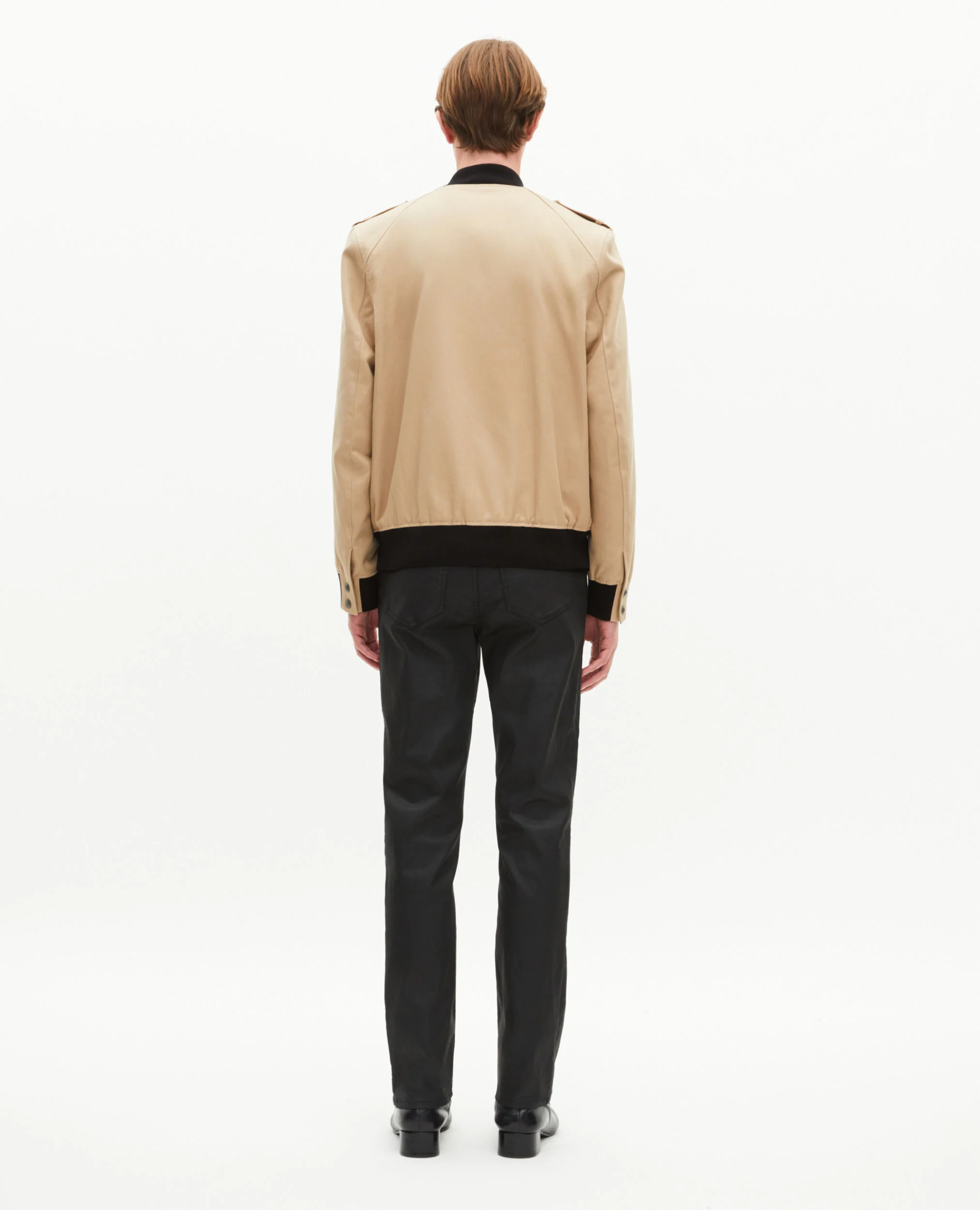 Blouson teddy en coton beige