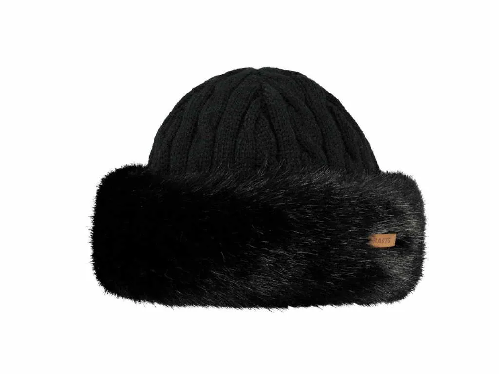 BARTS Mode-Hut Schwarz Textil  Fell-Imitation