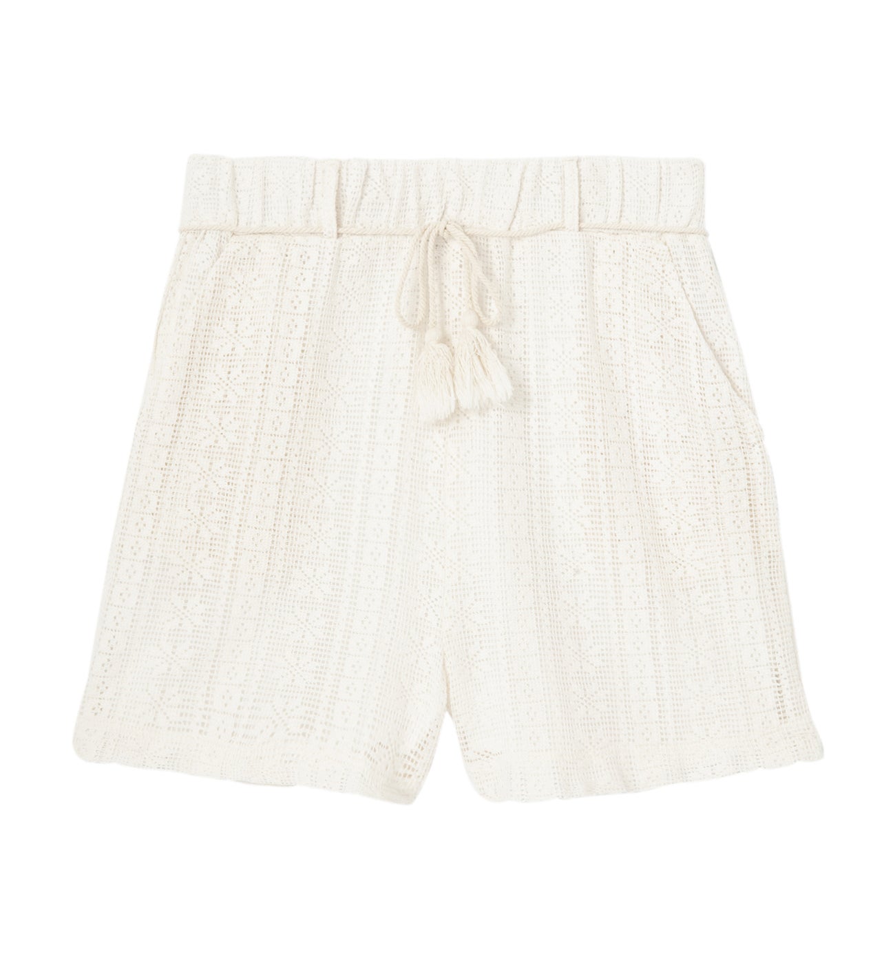 Short en dentelle Femme - Ecru