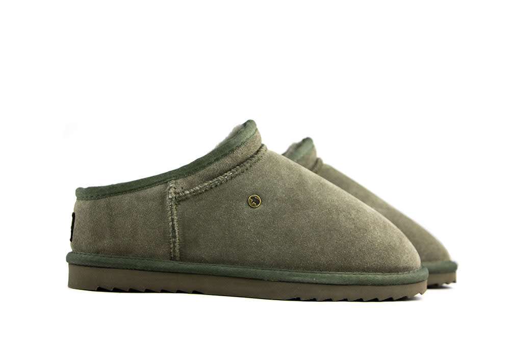 Warmbat Pantoffels Conner Groen Suede
