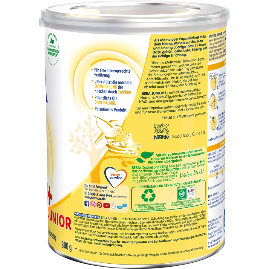 Nestlé BEBA Junior 1 800 g ab dem 1. Jahr