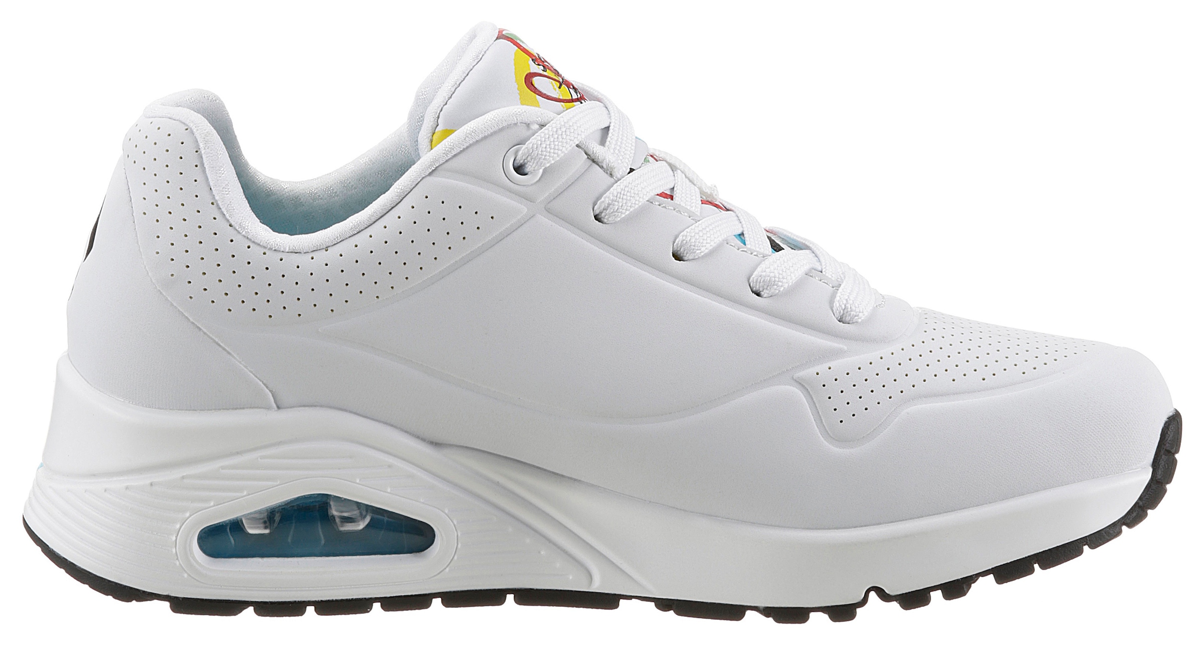 Skechers Wedgesneaker »UNO-SPREAD THE LOVE«  Freizeitschuh, Halbschuh, Schnürschuh mit coolem Graffiti-Print