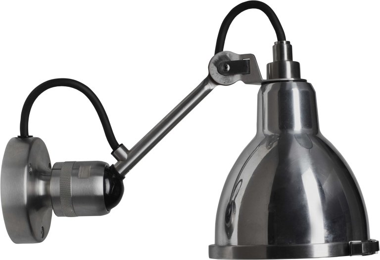 DCW éditions Lampe Gras N304 Classic Outdoor Seaside wandlamp black, staal