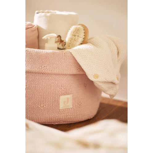 Panier de rangement Cosy knit - Wild rose - JOLLEIN
