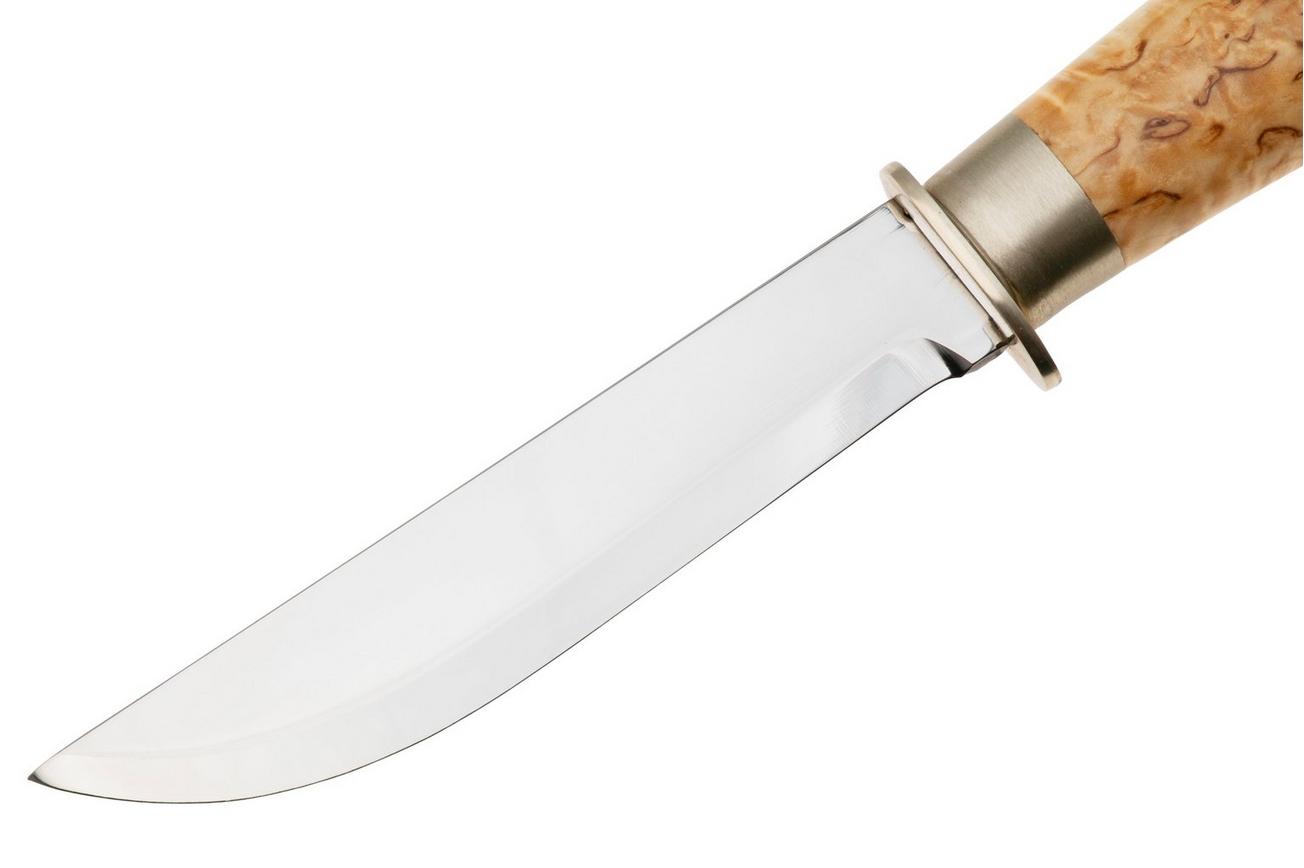 Marttiini Lapp 235010 Stainless, Curly Birch, vaststaand mes