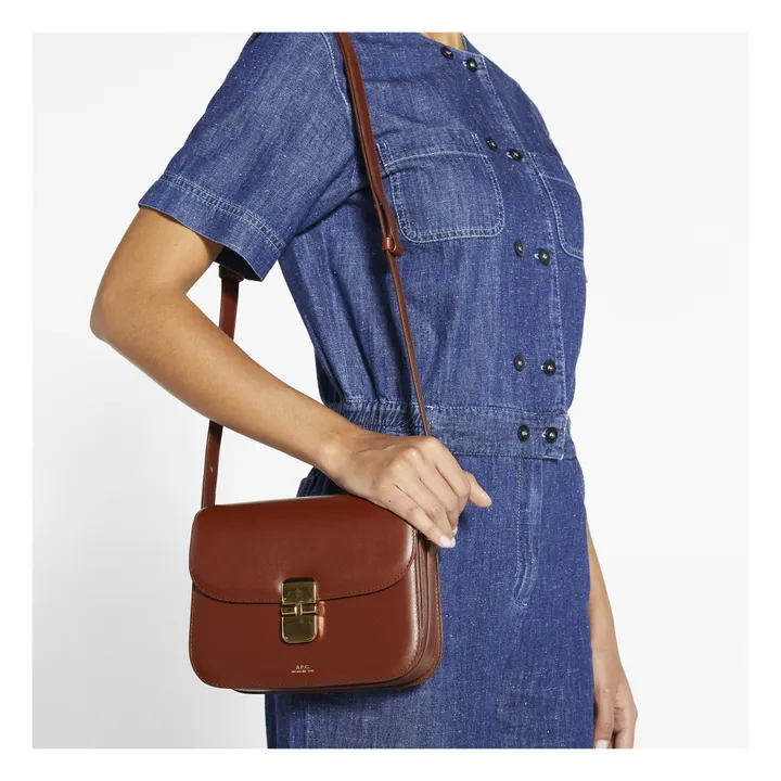 A.P.C. Sac Grace Small Cuir Lisse | Noisette