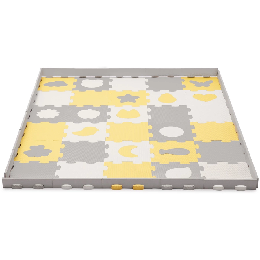 Kinderkraft Puzzlematte LUNO SHAPES, gelb