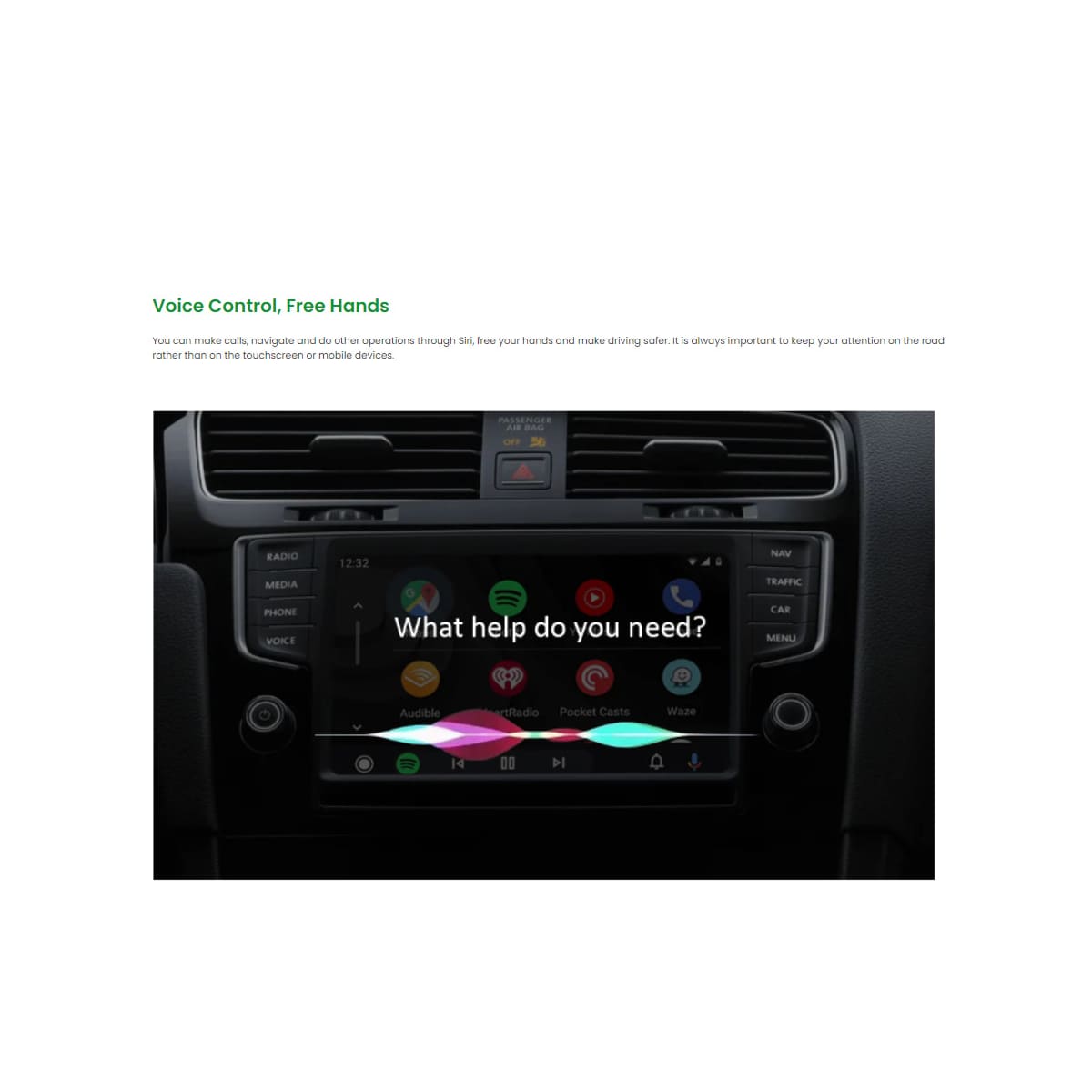 Trådløs CarPlay-adapter for Android-bilstereo