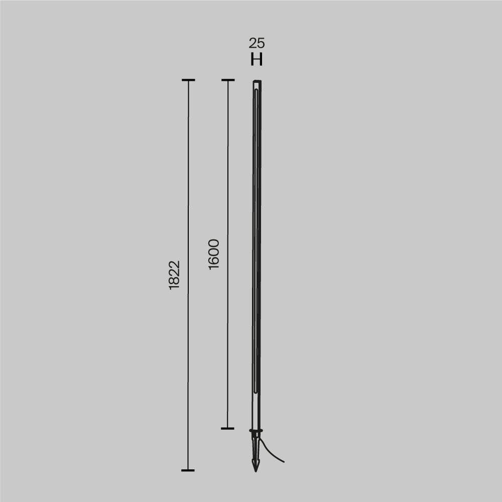 LED-padverlichting Paal in grafiet 24W 1200lm IP65