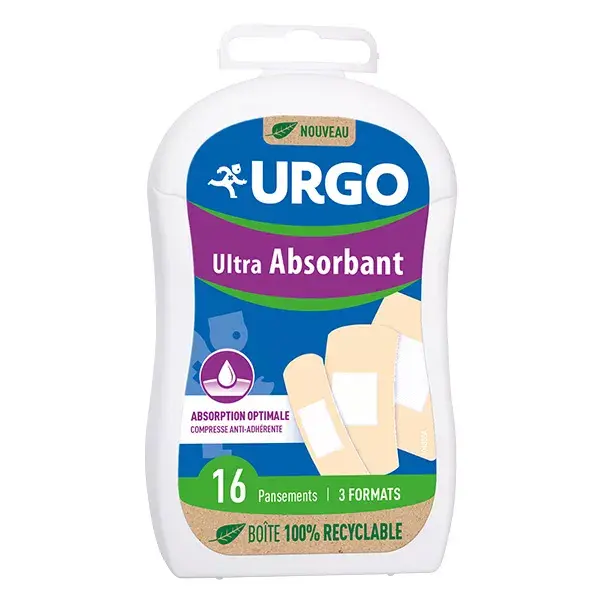 Curativo ultra absorvente Urgo First Aid, 16 unidades