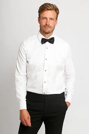 Suitable Smoking Overhemd Wit Slim-Fit SH-SMOK-HUDSON kopen