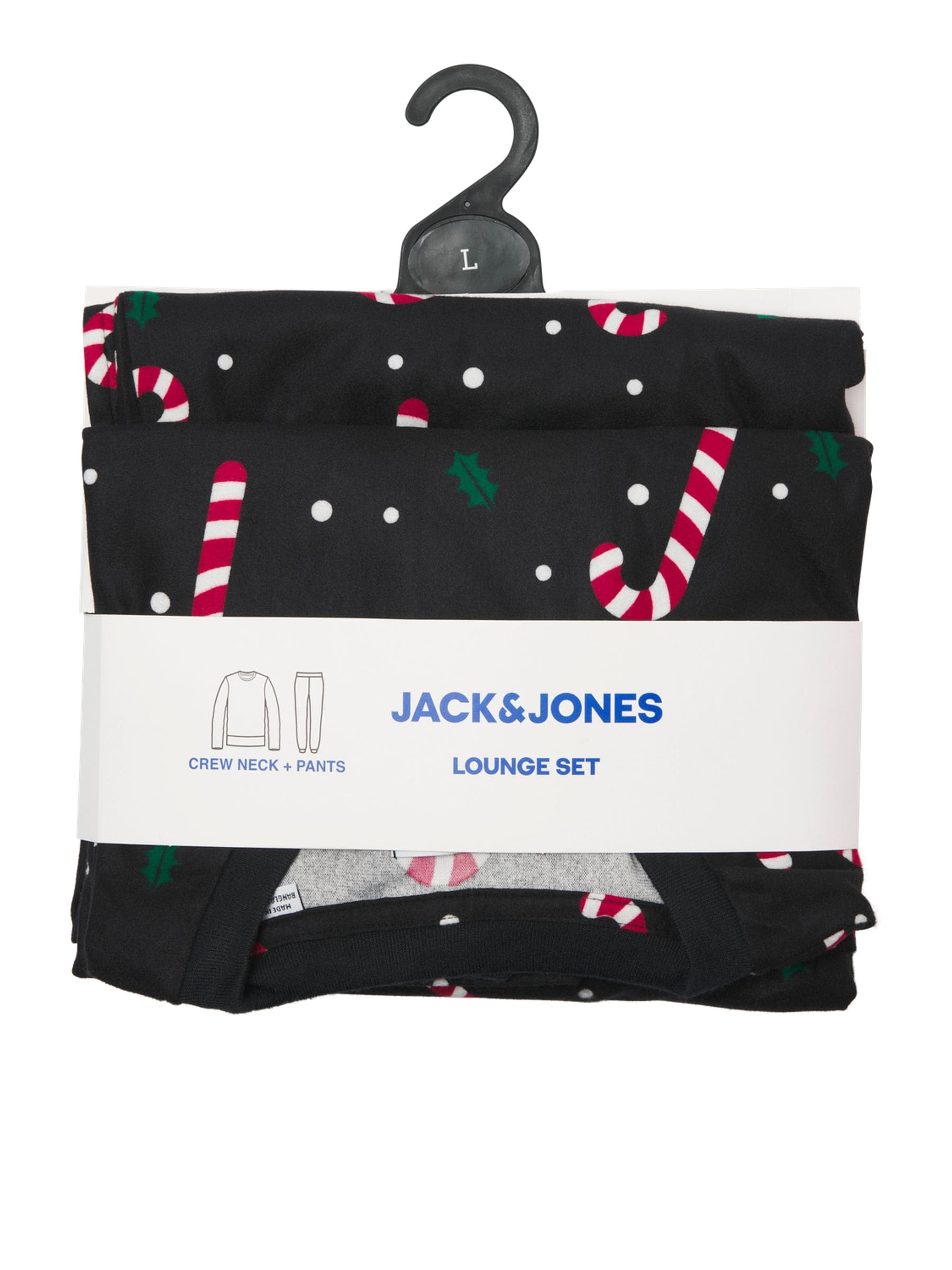 JACK & JONES Loungewear Set met Candy Cane Print voor Kerstmis
