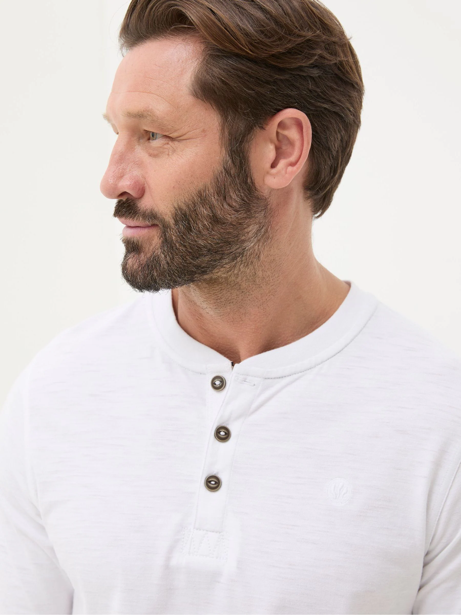 Wit - FatFace Long Sleeve Woodside Slub