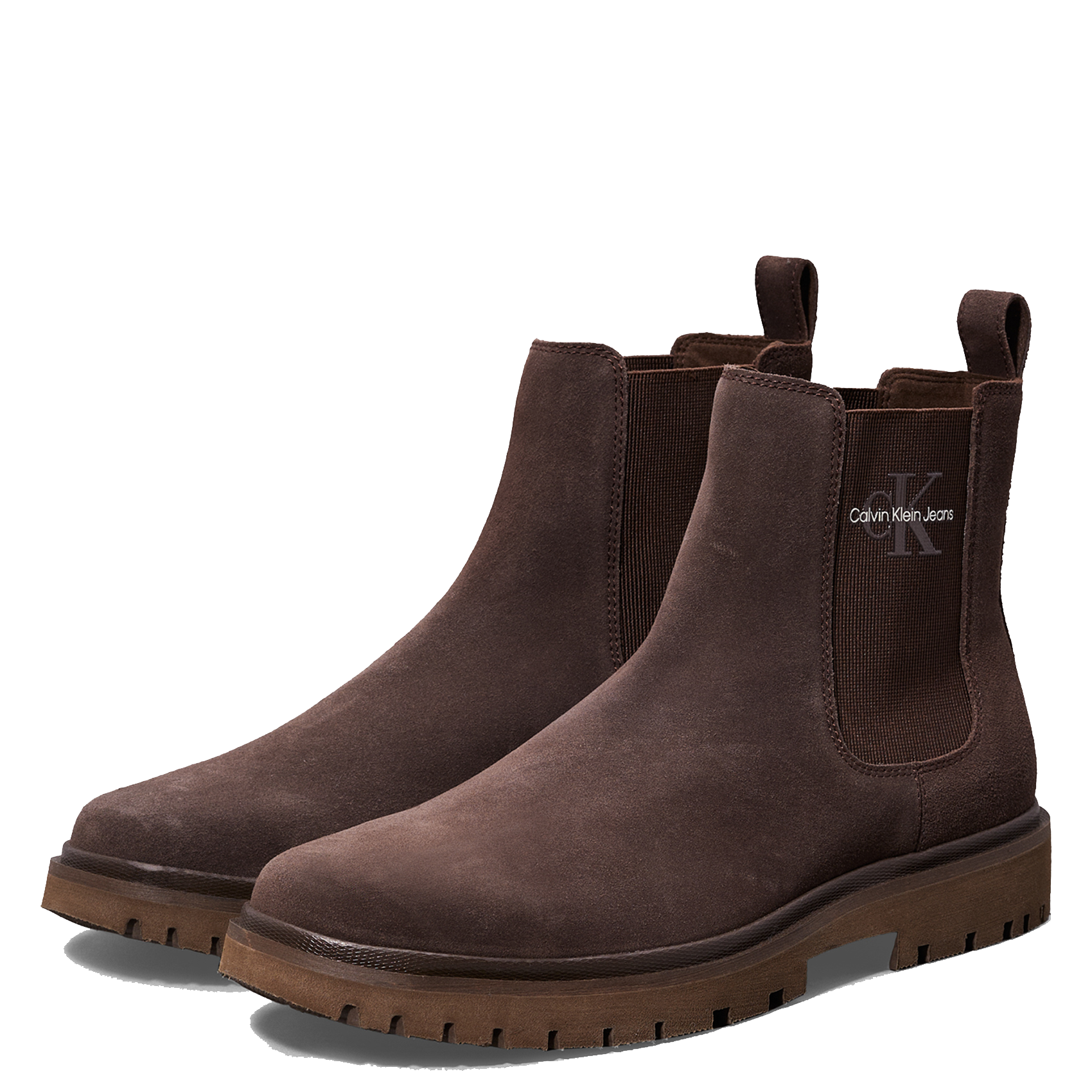 Bottines en cuir velours | Marron