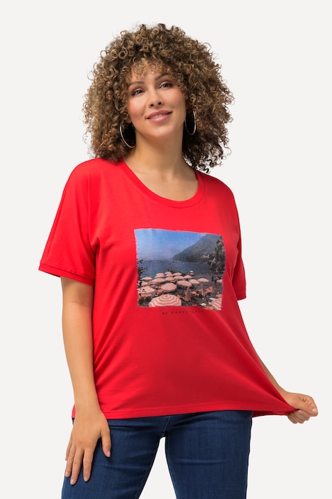 T-Shirt, Fotomotiv, Oversized, Rundhals, Halbarm