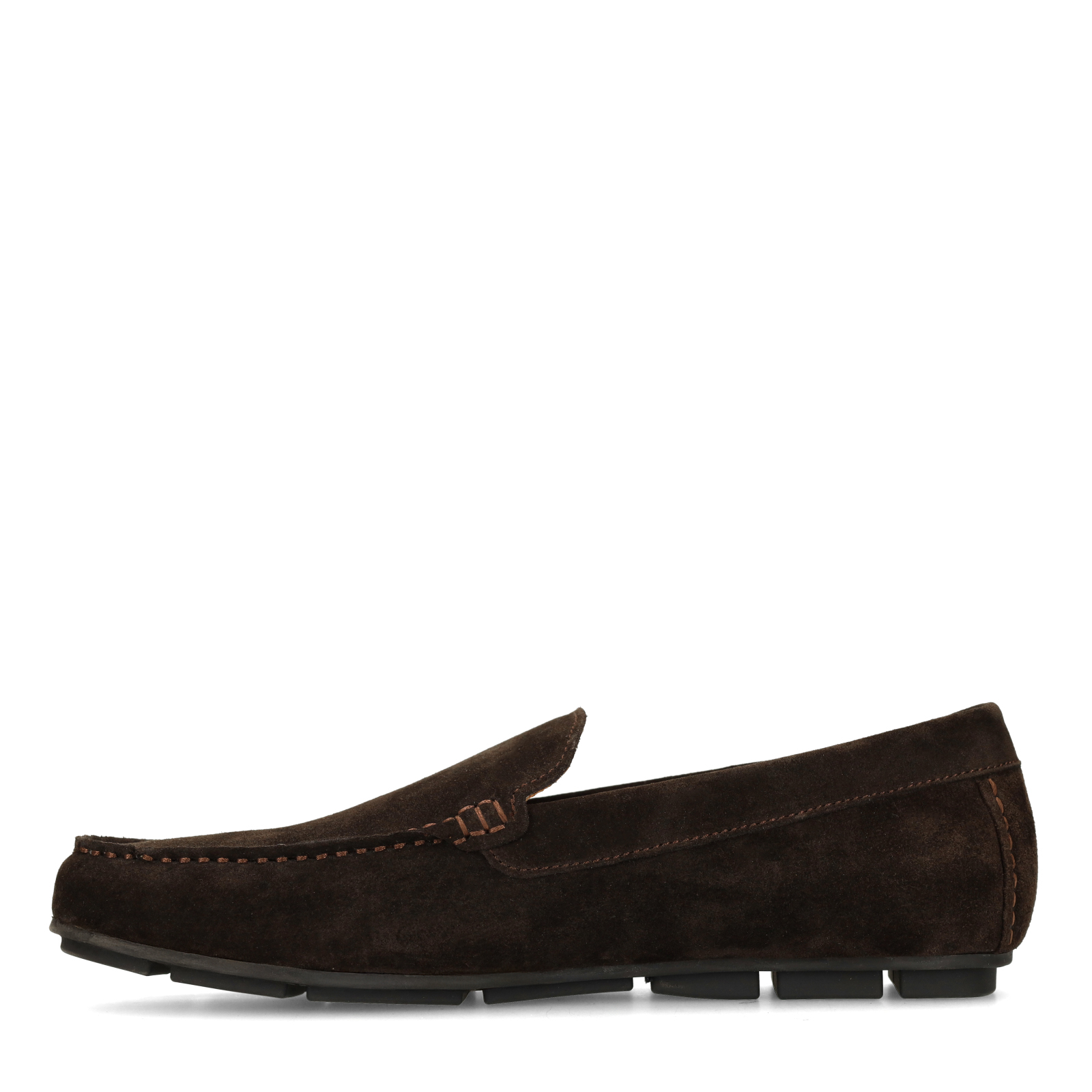 Donkerbruine suède loafers