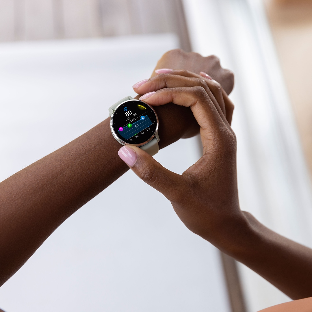 Garmin Venu 3S Smartwatch Salbeigrau / Silber