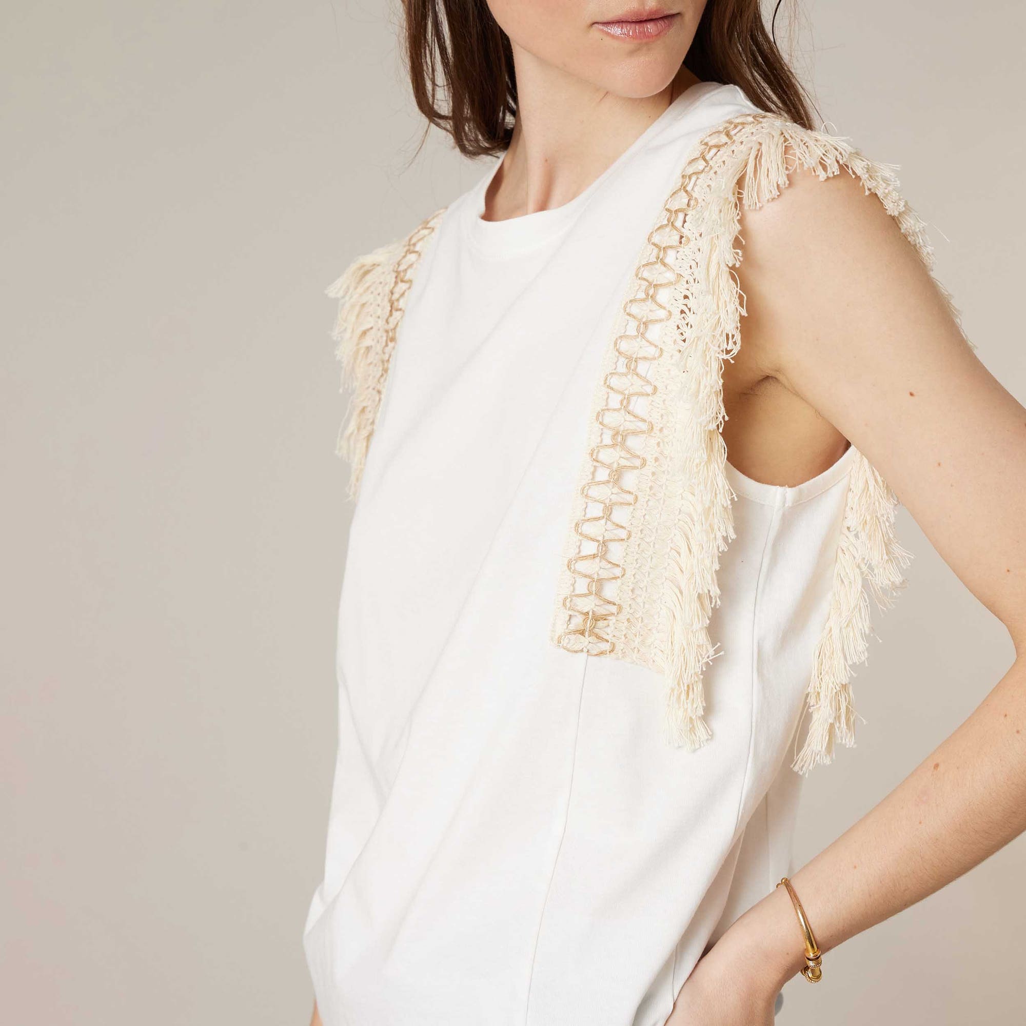 T-shirt Femme beige