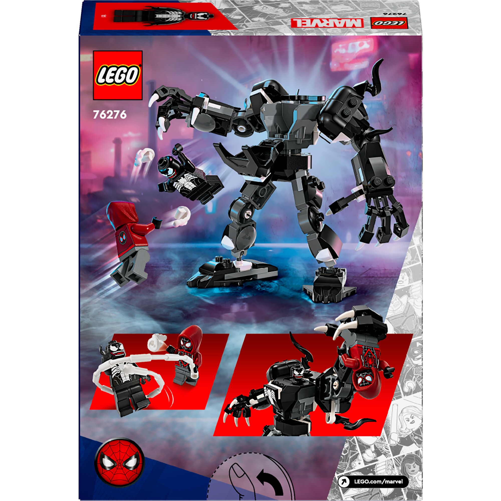 LEGO Konstruktionsspielzeug Marvel Super Heroes Venom Mech vs. Miles Morales