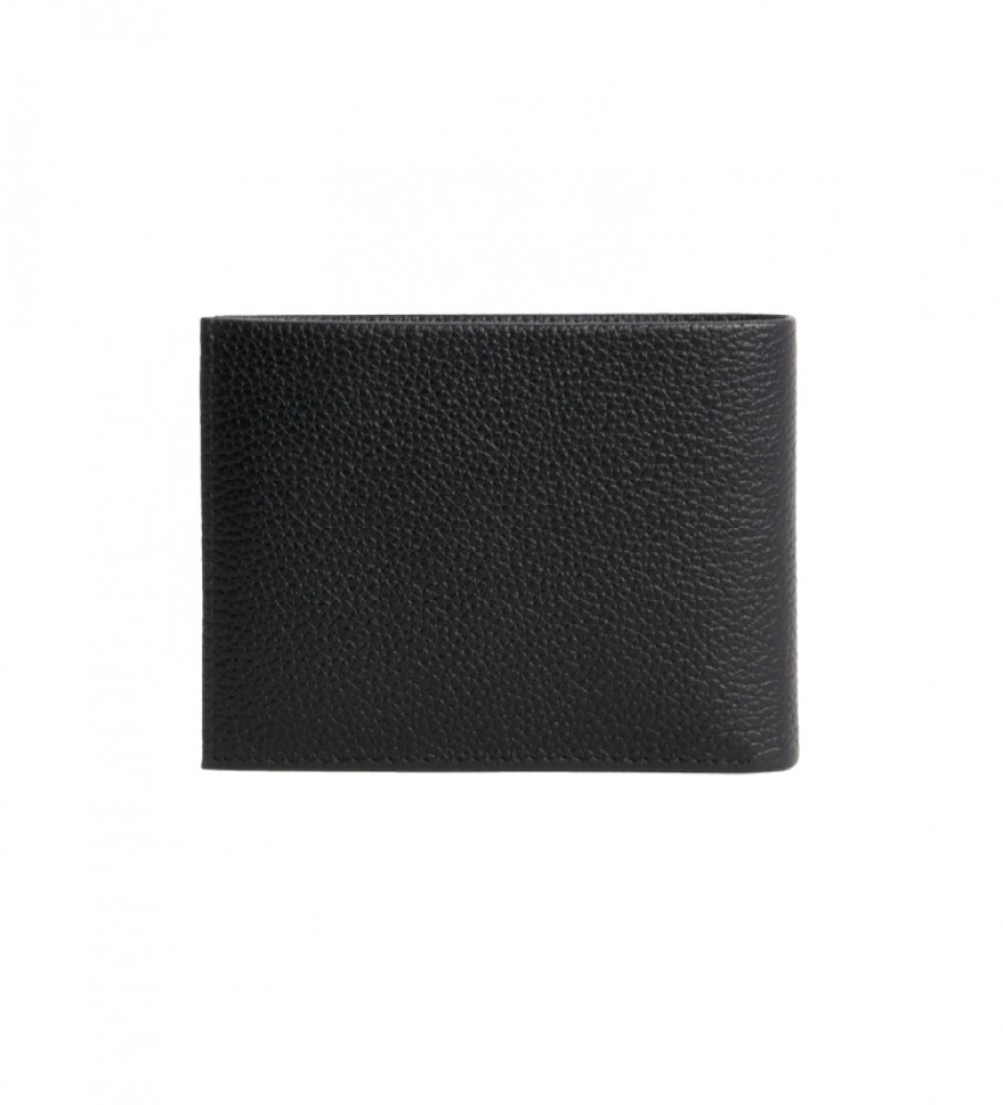 Carteira Calvin Klein Tripla em Couro com RFID - Preta - 9,5x12,8x2,5cm -