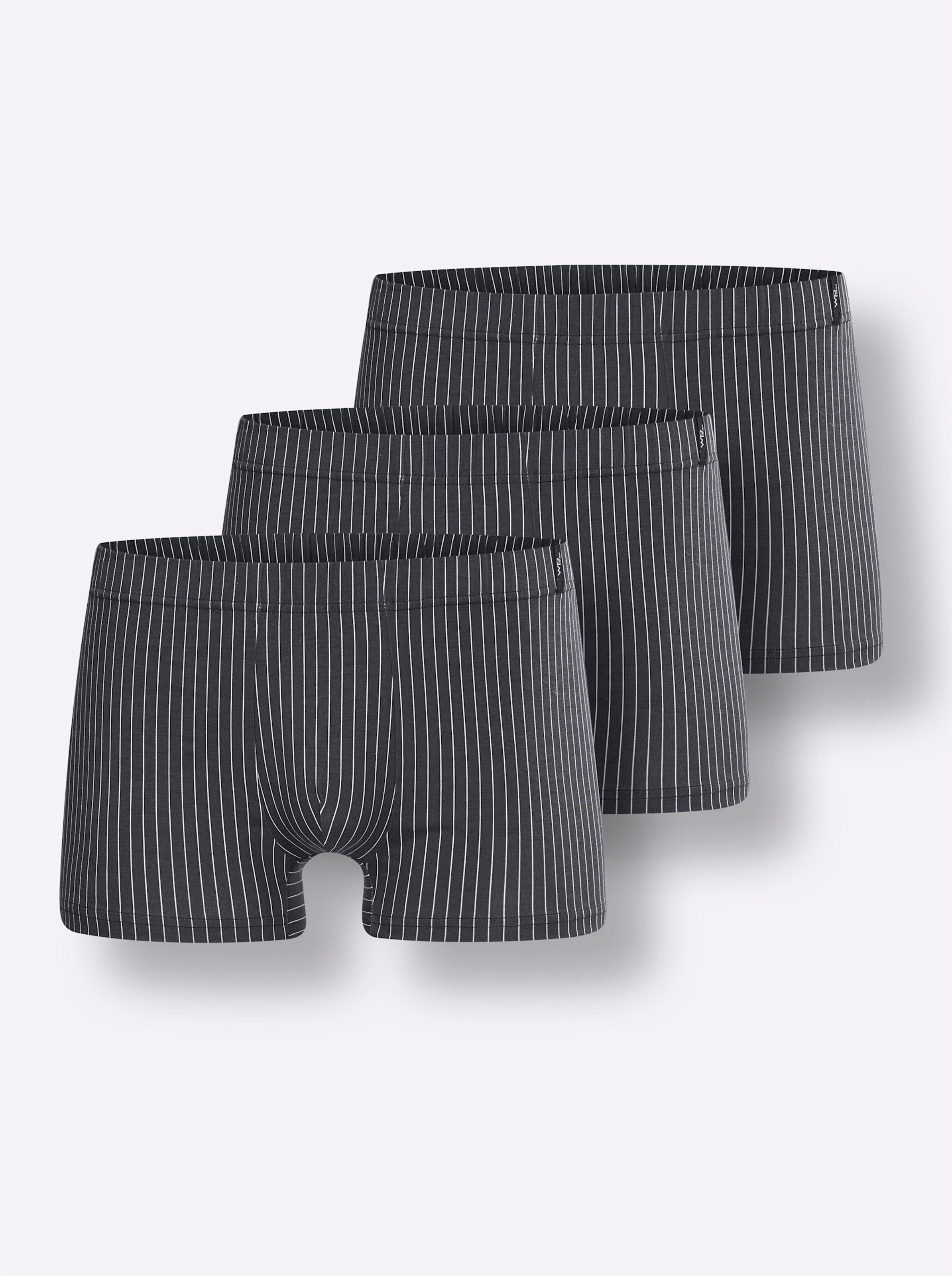 wäschepur men Pants in dunkelgrau-meliert-gestreift