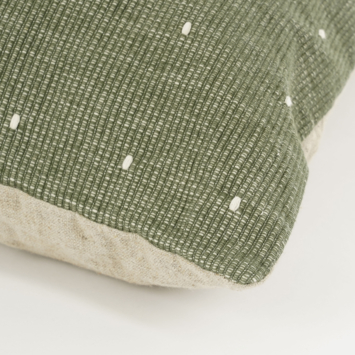 Sierkussen stip donker groen - l45xb45xh10cm