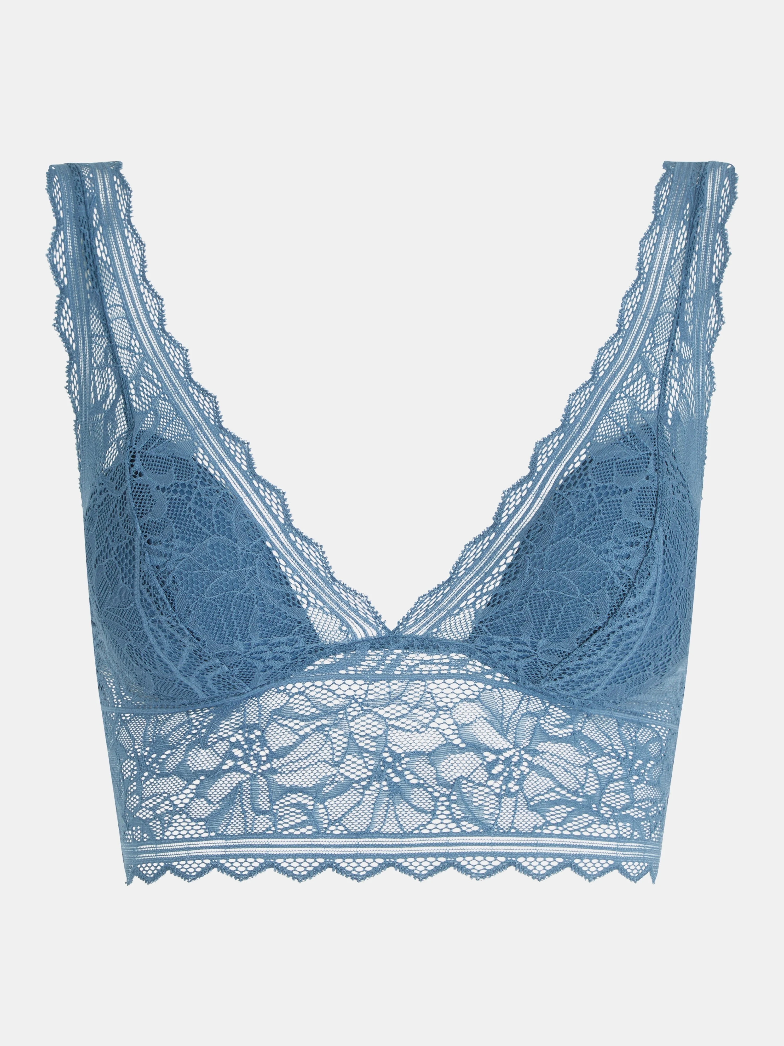 FLORAL TOUCH - Soutien-gorge sans armature mousse en dentelle | Bleu