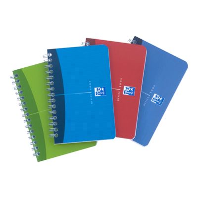 Oxford Office Essentials - Carnet à spirale 9 x 14 cm - 100 pages - petits carreaux (5x5 mm) - disponible dans différentes couleurs