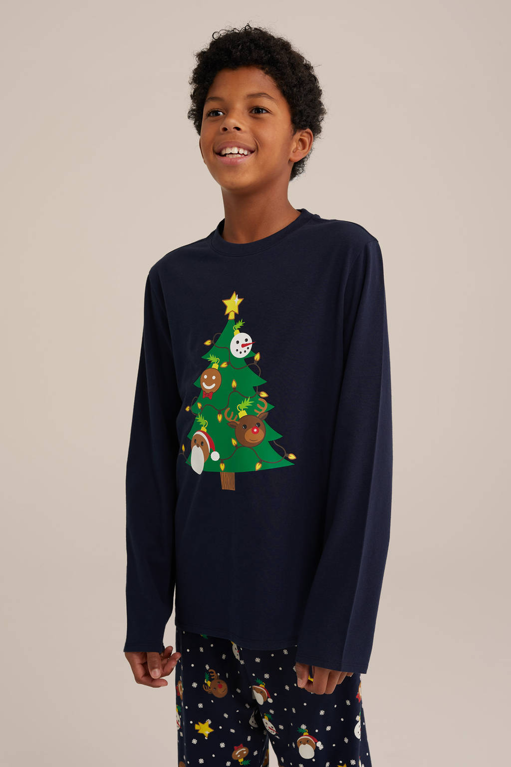 WE Fashion pyjama donkerblauw