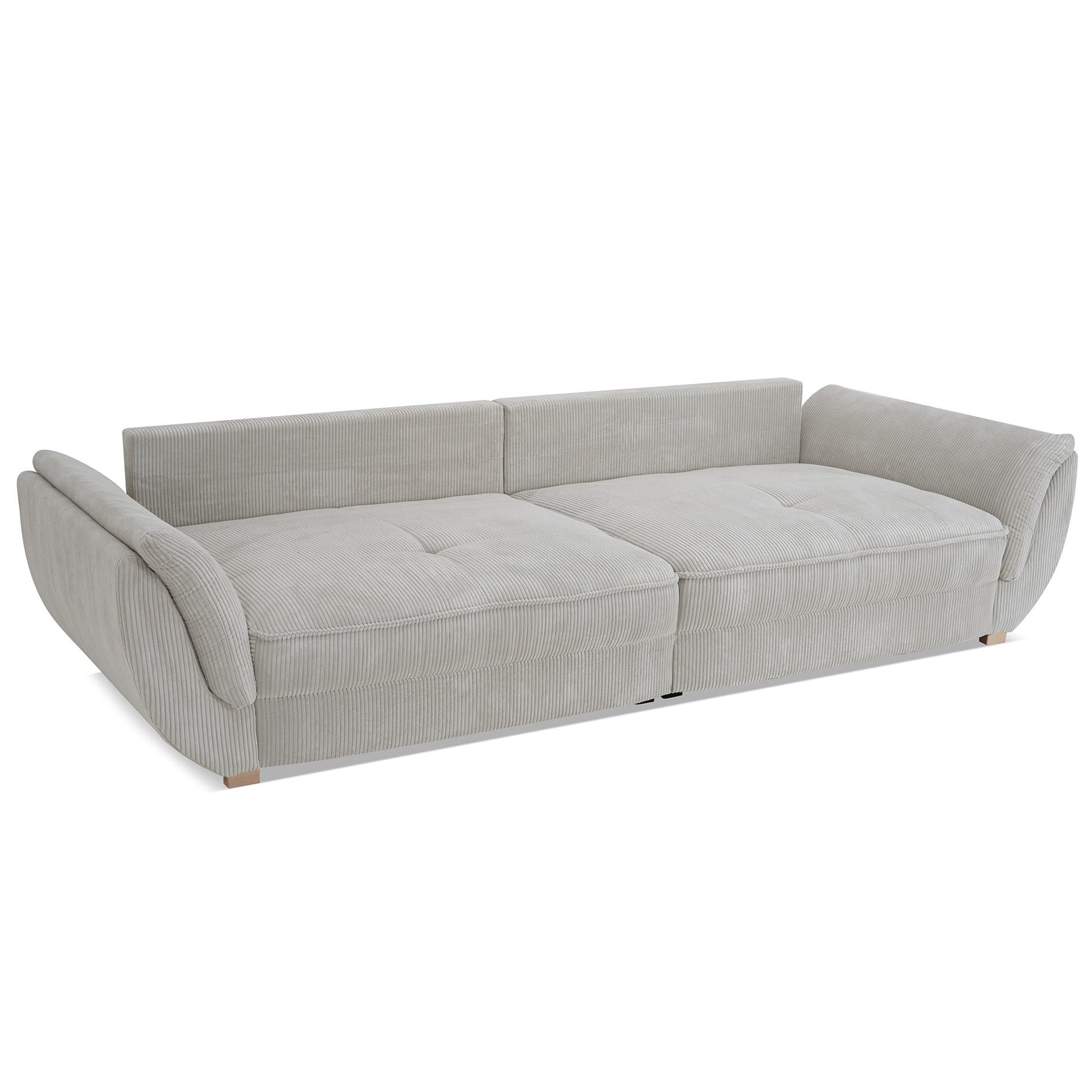 Big Sofa - cream - Cordstoff - mit Kissen