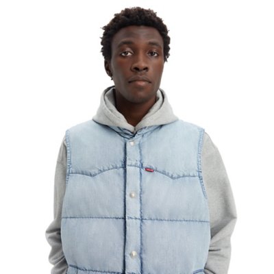 Doudoune sans manche homme Western Super Puffer 0000 Mario LEVIS
