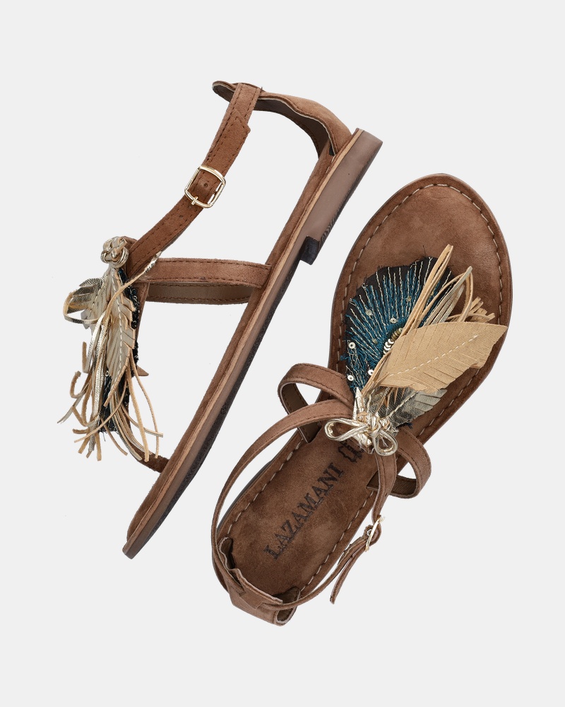 Lazamani Sandalen  - bruin
